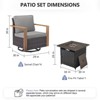 Gymojoy 5 Pieces Outdoor 30 Inch Fire Pit Table 50000 BTU Gas Firepit Table with Swivel Chairs Set - 2 of 4