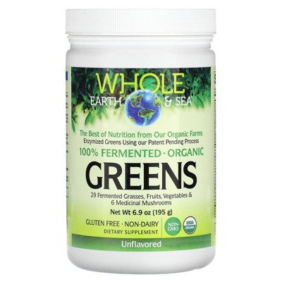 Natural Factors Whole Earth & Sea, Greens, Unflavored, 6.9 oz (195 g)