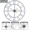 Sorbus Large Wall Clock for Living Room Decor - Numeral Wall Clock for Kitchen - 32-inch Wall Clock Decorative - 4 of 4