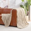 Cozy Bliss Faux Fur Throw Blanket – Plush Bubble-Shaped Plush Throw for Couch, Sofa, and Bedroom - 3 of 4