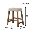 GDFStudio Gilbert Rustic Backless Rubberwood Upholstered Counter Stool (Set of 2) - 3 of 4
