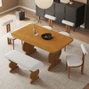 NicBex 6-Piece Dining Table Set with 4 Upholstered Dining Chairs and Bench,Modern 60 Inch Rectangle Kitchen Table Set for 4-6 Person - 2 of 4