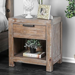 NicBex Nightstand with 1 Drawer,Bedside Table with Solid Wood Frame and Wood Legs,Modern Side Table for Bedroom,Living Room - 1 of 4