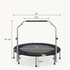 VisioGear Trampoline for Kid, Trampoline with Adjustable Bar, Foldable Mini Trampoline for Adults, Black, 48"*48"*49.2" - 2 of 4