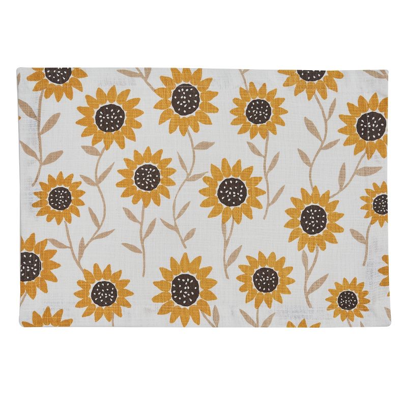 Split P Sunflower Print Placemat Set of 4, 1 of 5
