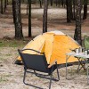 ROOMTEC Folding Outdoor Chair w/Armrests & Anti-Slip Feet,Collapsible Outdoor Furniture for Leisure,280lbs Load Bearing - 2 of 4