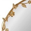 Kate & Laurel All Things Decor 26"X26" Rosella Floral Wall Mirror Metal Gold - 3 of 4