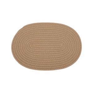 Unique Bargains Trivet Oval Rope Coaster Cotton Non-Woven Fabric 12.6"x8.66"x0.31" - 1 of 3