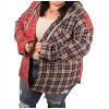 Women's Marnie Plaid Oversized Hoodie - Haptics - 3 of 3