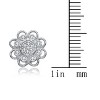 Guili Sterling Silver Rhodium Plated Round Lace Earrings with Cubic Zirconia, an Intricate and Elegant Design for a Vintage-Inspired Look - 4 of 4
