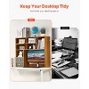 VEVOR Desktop Bookshelf, 3-Tier Wood Desktop Storage Organizer, 37" x 10" x 31.1" Office Storage Rack Wood Display Shelf, Brown - 3 of 4