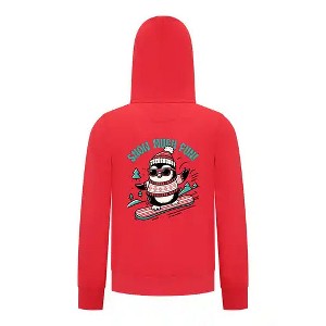 Everyday Kids Christmas Collection Snow Much Fun Boys Zip Up Hoodie – Holiday Penguin Sweatshirt - 1 of 4