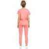 MediChic Womens 8-Pocket Scrubs Set- V-Neck with 4-Pocket Jogger Scrub Pants - 2 of 4