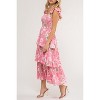 August Sky Women's Smocked Floral Tiered Midi Dress - 4 of 4