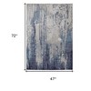 HomeRoots 4' X 6' Ivory and Blue Abstract Power Loom Distressed Non Skid Area Rug - 3 of 3