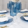Posh Setting 14 oz Two tone Blue/Clear Plastic Disposable Stemmed Wine Cup - 5 Pack - 2 of 3