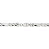 Black Bow Jewelry Men's 7mm Sterling Silver Solid Flat Figaro Chain Necklace - 4 of 4