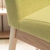 Set of 2 Contemporary Upholstered Dining Chairs with Rubberwood Legs, Padded Seat and Backrest, Modern Accent Chairs for Dining Room or Kitchen - 2 of 4