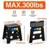 Itopfox Folding Step Stool for Adults and Kids, Non-Slip with Portable Handle, Compact Foldable Stool for Bathroom, Bedroom, Kitchen, Black, 1PC - 4 of 4
