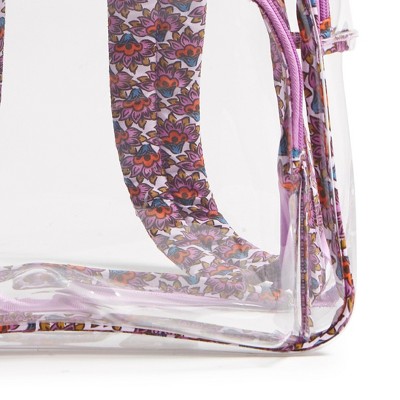 Рюкзаки Vera Bradley Women's Outlet Clear Backpack Scaevola Fan — фото 2