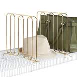 mDesign Versatile Metal Wire Closet Shelf Divider and Separator, 2 Pack
