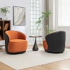 SEYNAR Modern Velvet and PU Leather 360 Degree Swivel Accent Chair Set of 2 - 2 of 4
