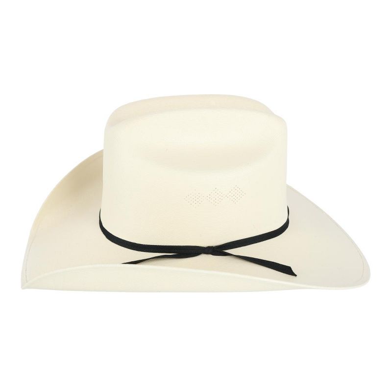 CTM Men's Ivory Canvas Cowboy Western Hat, 3 of 4