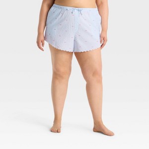 Women's Scalloped Edge Pajama Shorts - Auden™ - 1 of 3