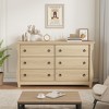 Garvee 6 Dresser for Bedroom, 47.2" Wide Drawer Dresser with Storage Freestanding, Wooden Closet Storage Chest for Living Room, Natural Oak - 2 of 4