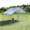 YOOCOZZ Metal Chicken Coop with Three Support Steel Wire Impregnated Plastic Net Cage-Silver - 2 of 4