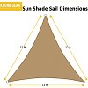 Sun Shade Sail Canopy UV Block – Waterproof Outdoor Shelter for Patio, Deck, Garden - Beige - 12X12X12 - 3 of 4