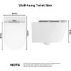 Wall-Mounted Toilet, Space-Saving Ceramic Design, Modern Style, Soft-Close PP Lid, Compact Bathroom Fixture, Easy Installation - 2 of 4