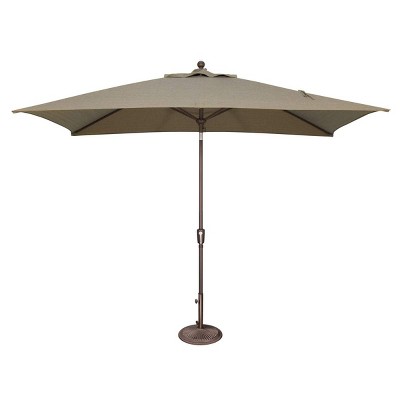 SimplyShade Catalina 120" Octagon Push Button Tilt Umbrella in Black/Taupe