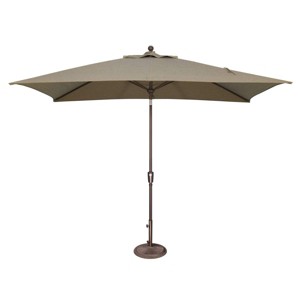 SimplyShade Catalina 120" Octagon Push Button Tilt Umbrella in Black/Taupe - 1 of 1