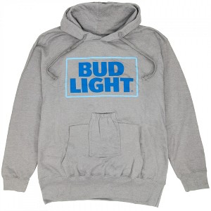 Mens Bud Light Beer Pouch Hoodie - 1 of 4