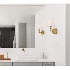 Elegant Lighting Bethany 1 light bath sconce in brass with white fabric shade - 2 of 4