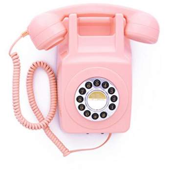 GPO Retro GPO746WPK 746  Wall Mount Push Button Telephone - Pink