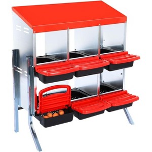 Nesting Boxes for Chickens, Roll-Away Chicken Nesting Box with Lid Cover, Easy Egg Collection, Chicken Laying Box - 1 of 4