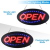 iMountek"LED Open Sign 18.7x9.45in with Steady & Flashing Modes, Business Hours & Open/Closed Display"Black - 2 of 4