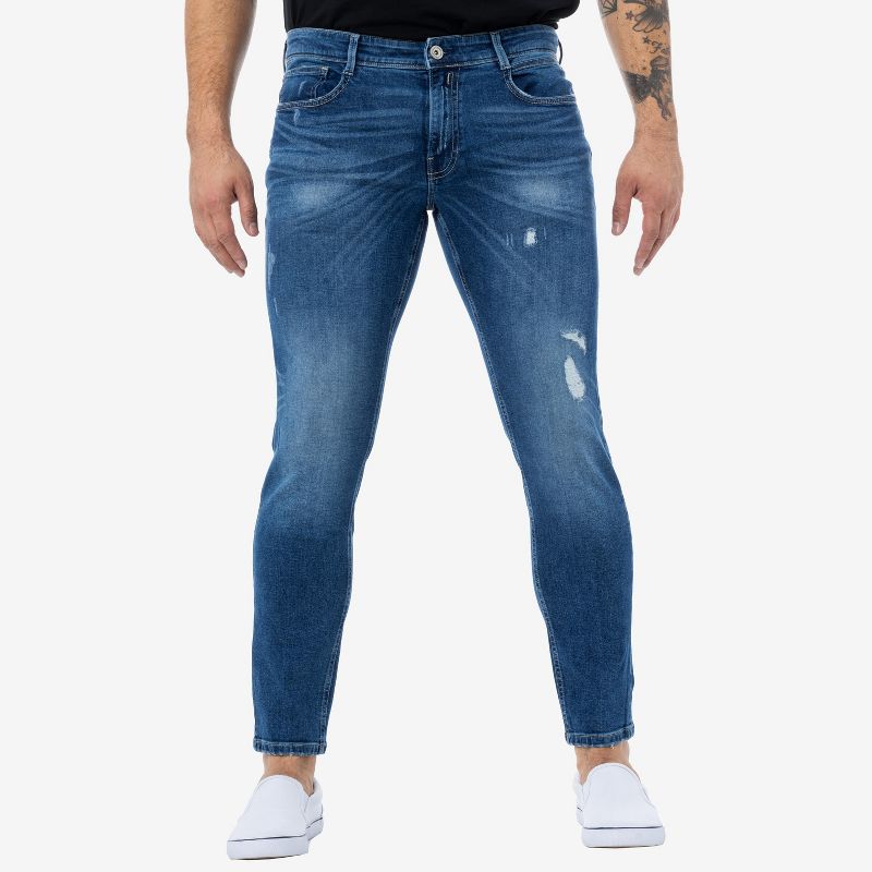 RAW X Men's Slim Fit 5 Pocket Stretch Jeans, 1 of 6