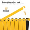 Industrial Expandable Metal Barricade, 11FT Mobile Safety Barrier Gate, Retractable Traffic Fence, Easily Assembled Safety Barrier Gate with Casters - 3 of 4