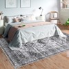 Washable Vintage Printed Rug Non Slip Low Pile Rug Soft Throw Floor Cover Foldable Indoor Carpet for Living Room Bedroom Playroom Nursery - 3 of 4