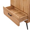 LuxenHome 2-Door 1-Drawer with Soft Close Sideboard Cabinet with Black Metal Legs - 3 of 4