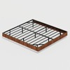 TOAOTBNBO Cozy Floating Bed with LED Lights, Classic King Bed Frame with Metal Slats, Modern Beds Wave Curve Design, Oak - 2 of 4