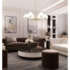 Leila 6-Light Chandelier - Modern Steel Design with Empire Shades, Dimmable, Damp Rated - 2 of 4