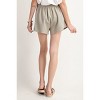 Slickblue Lightweight Women's High Rise Waist Shorts with Tulip Side Design - Dried Rose/Faded Sage, Size S-L - 4 of 4