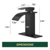 Cobbe Single Handle Single Hole Waterfall Bathroom Sink Faucet with Deck Plate - 4 of 4
