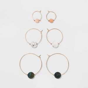 Trio Multi Hoop Earrings - Universal Thread Gold, Women