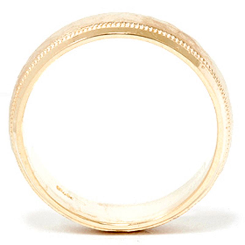 Pompeii3 6mm Hammered Mens Wedding Band 14K Yellow Gold, 3 of 5
