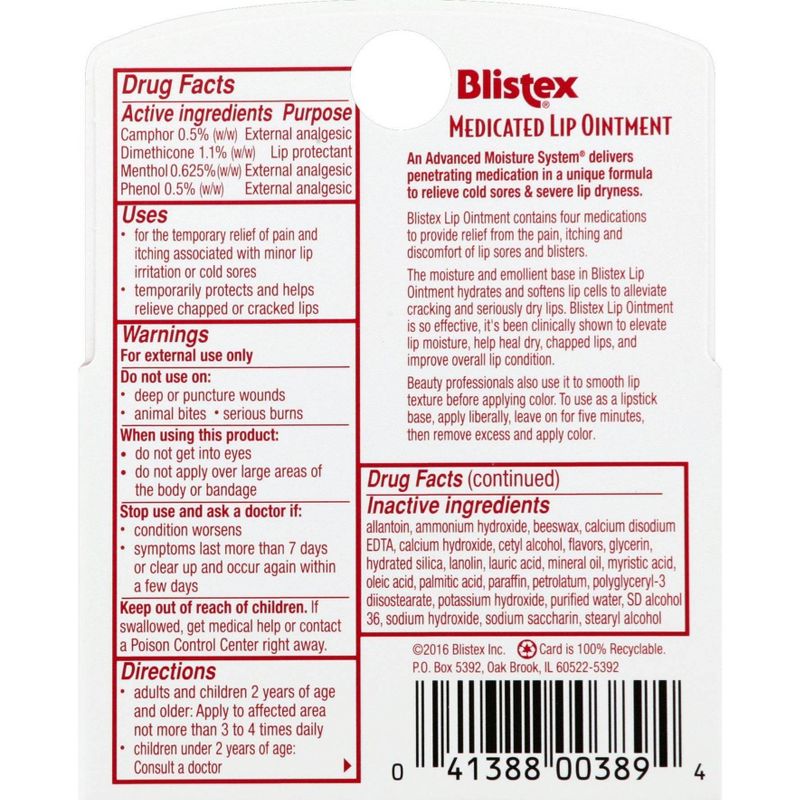Blistex Medicated Lip Ointment - 3ct/0.63oz, 3 of 10